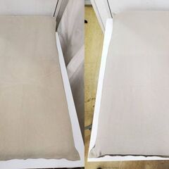 無印良品/MUJI/リクライニング座椅子/座いす/コンパクト/5段階リクライニング◎綿帆布生成 カバー付き ライトグレー◆幅48㎝×奥行60㎝×高さ40㎝◆買取帝国 朝霞店 配達可能の画像