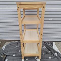 キッチンワゴン ラック 木製の画像