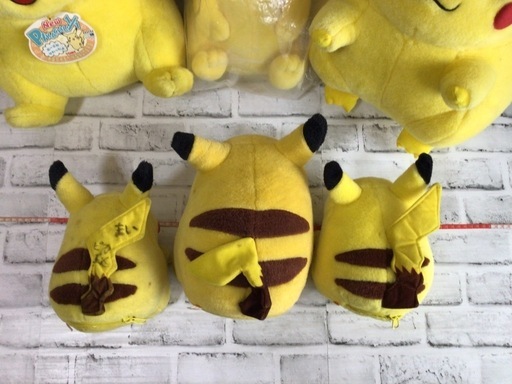 ※017 ピカチュウ ぬいぐるみ 6点セット‼︎ 等身大/紙タグ付き 記念くじ ポケモン 現状品