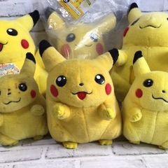 ※017 ピカチュウ ぬいぐるみ 6点セット‼︎ 等身大/紙タグ付き 記念くじ ポケモン 現状品の画像