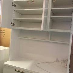 食器棚　レンジ台　レンジボード　棚　キッチンボード　収納棚　白　美品の画像