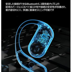 【新品】耳をふさがず快適♪ ワイヤレスイヤホン OWS Bluetooth5.3 長時間再生タイプの画像