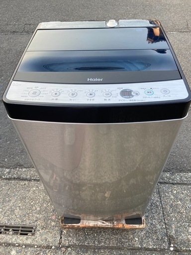 【受付終了】【23区近隣配送設置無料 】 H577超極美品 Haier 2020年製 全自動洗濯機 5.5kg コンパクト