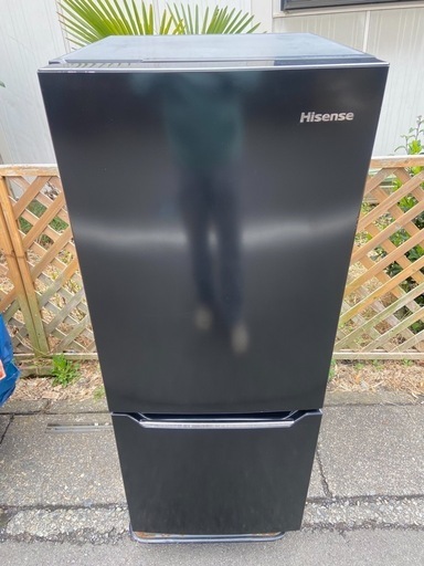 【受付終了】【23区近隣配送設置無料 】 H091 Hisense 2019年製 150L 冷凍冷蔵庫 ブラック  