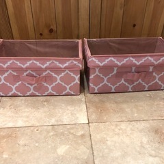 決まりました　ダイソー　収納ボックス　モロッカン　ピンク2個