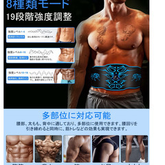 [新品] WaJiu EMS 腹筋ベルト GW後半セール新品未使用EMS腹筋ベルト 水だけOK ジェル不要