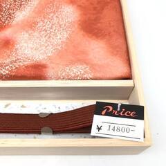 ss7387 未使用品 帯揚げ帯締めセット 赤系 桐箱入り 帯あげ 帯〆 女性用 和服 着物 和装小物 華やか 帯揚げ＆帯締めの画像