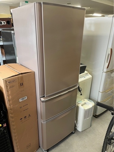 三菱/3ドア冷蔵庫/370L・ MR-C37Y-P 2015年製 自動製氷付き/札幌市東