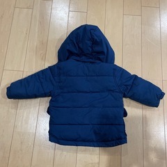 GAP ネイビー中綿コート フード付きの画像