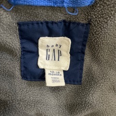 GAP ネイビー中綿コート フード付きの画像