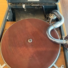 蓄音機 コロンビア Grafonola No.G-207A アンティーク 昭和レトロ　動きます Columbia レコードプレーヤー　SPレコードの画像