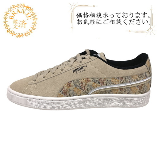 プーマ PUMA 24cm スニーカー PEYOTE スウェードクラシックフランネル 384175 ベージュ