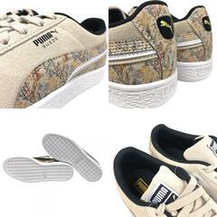 プーマ PUMA 24cm スニーカー PEYOTE スウェードクラシックフランネル 384175 ベージュの画像