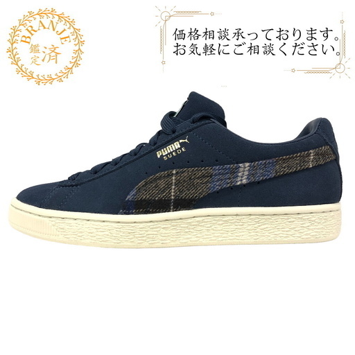 プーマ PUMA 23.5cm スニーカー SPELLBOUND-MARSHMALLOW スウェードクラシックフランネル 384605 ブルー