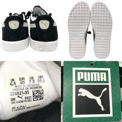 プーマ PUMA 25.5cm スニーカー スウェードVTG 374921 ブラックの画像