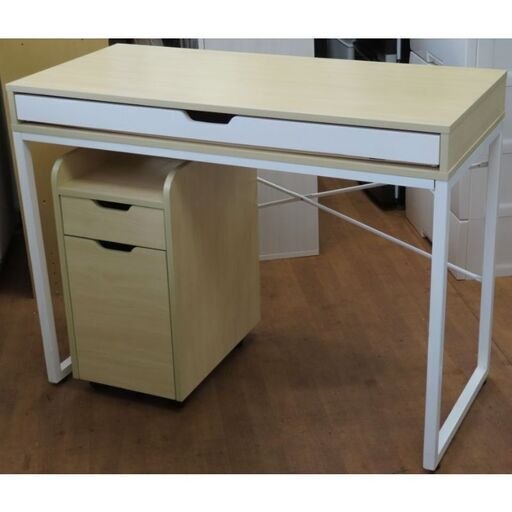 ♪ニトリ ワークデスク + ワゴン アーリン2 事務机 パソコンデスク 札幌♪