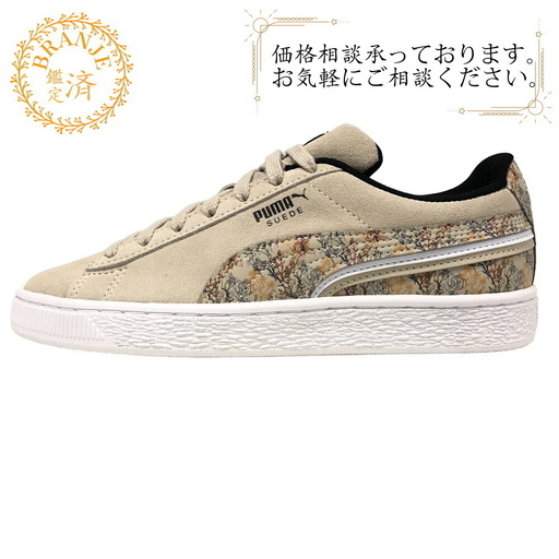 プーマ PUMA 23.0cm スニーカー PEYOTE スウェードクラシックフランネル 384175 ベージュ