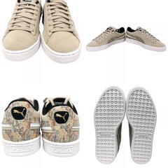 プーマ PUMA 23.0cm スニーカー PEYOTE スウェードクラシックフランネル 384175 ベージュの画像