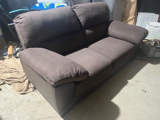 ニトリ製 2人掛けソファ ブラウン 分離式 インテリア