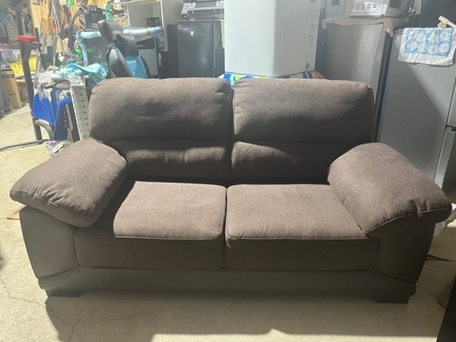 ニトリ製　２人掛けソファ　ブラウン　分離式　インテリア