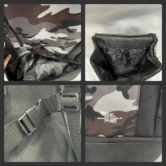 [ハ3652] 【未使用品】BODYWOLF    多機能 バックパック　カラーグレー迷彩　型番BW-17  サイズ52×34×19の画像