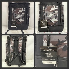 [ハ3652] 【未使用品】BODYWOLF    多機能 バックパック　カラーグレー迷彩　型番BW-17  サイズ52×34×19の画像