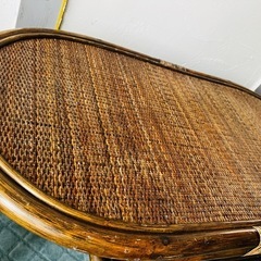 アジアン　籐　ダイニングテーブル　椅子セットの画像