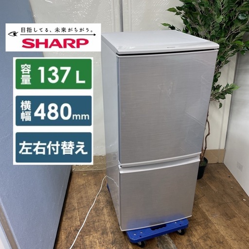 R724 ☀️ SHARP 2ドア冷蔵庫（137L 左右付替え）16年製 SJ-D14B ⭐ 動作確認済 ⭐ クリーニング済