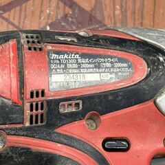 【中古】マキタ Makita TD130D 充電式インパクトドライバ 14.4V 本体のみの画像
