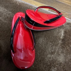 和装エナメル草履バッグセットの画像