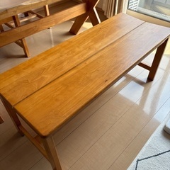【美品】無垢材ダイニングテーブルセットの画像