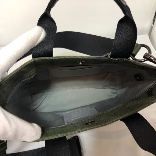COACH　コーチ　カモフラ　ハンドバッグ 　カーキー　C9974　レディース