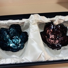 未使用、ORIBE銀彩ペアグラスと小皿セットの画像
