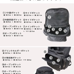 マザーズリュック　ブラックの画像