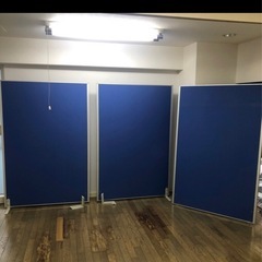 【無料】RAMパーテーション クロス ブルー 幅1200mm 高...