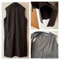 クリーコンフォルト M ロングジレ カーキ　レディース 薄手 綿他 ジャケット の画像