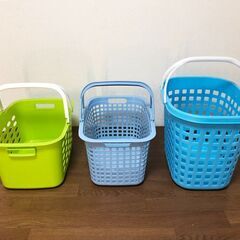 ランドリーバスケット3個セット　KK Lバスケット　スモーキーバ...