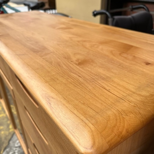 《売約済》【池上店】 キッチンカウンター キッチンボード レンジボード 食器棚　一世紀 アルダー材 無垢材 キッチン収納