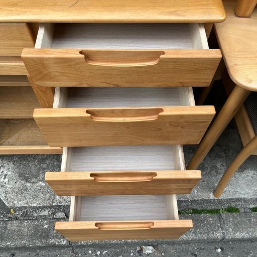 《売約済》【池上店】 キッチンカウンター キッチンボード レンジボード 食器棚　一世紀 アルダー材 無垢材 キッチン収納