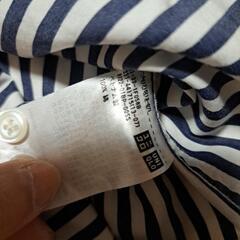 UNIQLOメンズシャツ　ストライプの画像