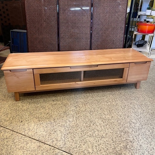 《売約済》【武蔵小山店】 テレビ台 TV台 テレビボード TVボード ローボード アルダー材 無垢材 一世紀 ナチュラル 木製