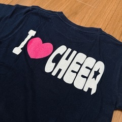 チアリーディング 大会Tシャツ 練習着 ピンクベアー ネイビー　Tシャツの画像