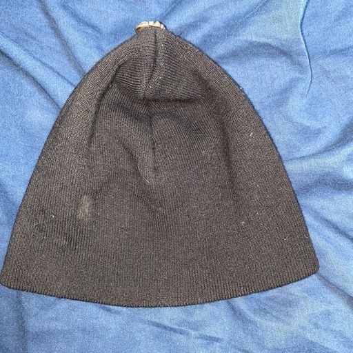 ビルウォールレザーの黒 スカルニット帽 ビルウォールレザー/スカルT