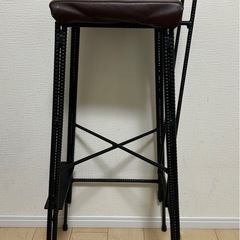 ハイチェア　高め　座面　90cm デザイナーズチェア　鉄製　ヴィンテージ 80cm　の画像
