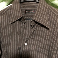 MORGAN  HOMME  茶系　長袖シャツ