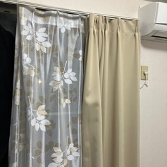 遮光カーテン、レース付きの画像