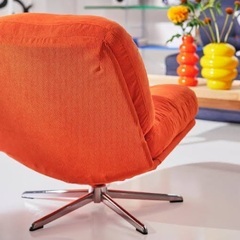 取りに来てくださる方に 新品未使用 イケア ディヴリンゲ 回転パーソナルチェア ソファー 希少なオレンジ ダンボール入りの画像
