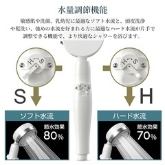 新品未使用 シャワーヘッド　止水ボタン付きの画像