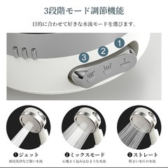 新品未使用 シャワーヘッド　止水ボタン付きの画像