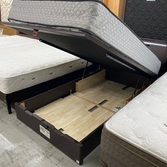 【愛品館 江戸川店 】跳ね上げ収納 セミダブルベッド Sealy（シーリー）の画像